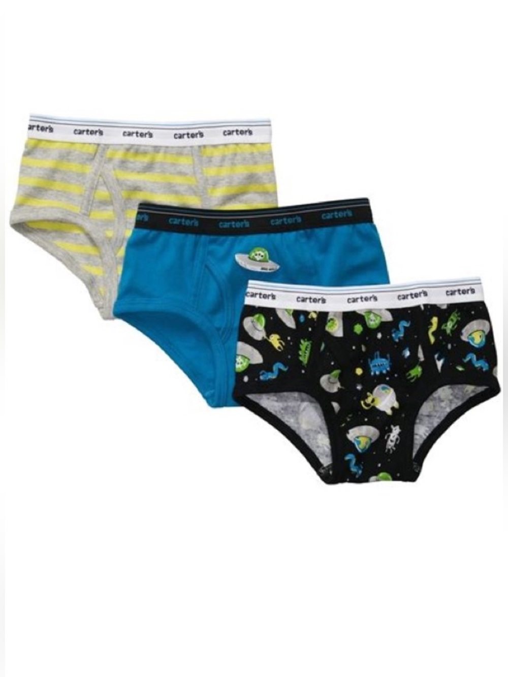 Carter's Boys 3-pack Briefs Underwear Space Aliens